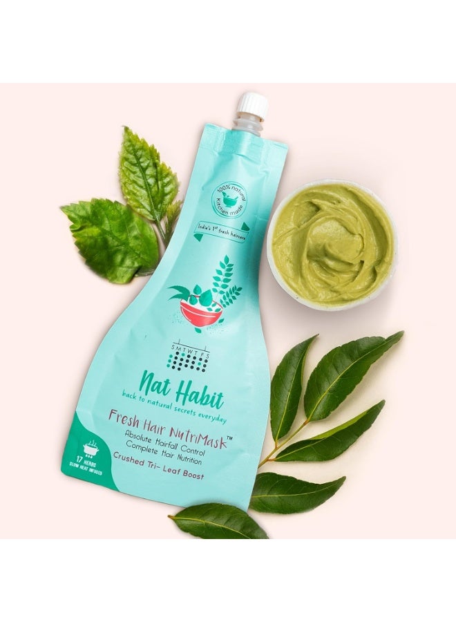 Nat Habit Ready-To-Apply Henna Paste 220*2 & Tri Leaf NutriMask 40g- Hair Mask- The Ideal Combo For Hair Deep Conditioning & Hair Fall With Rich Dark Brown Color - Image 2